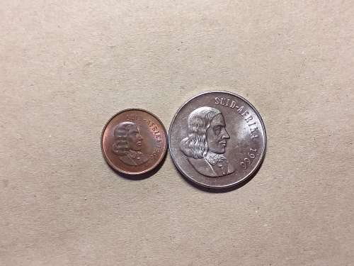 2 x 1966 RSA COINS AFRIKAANS [MS]