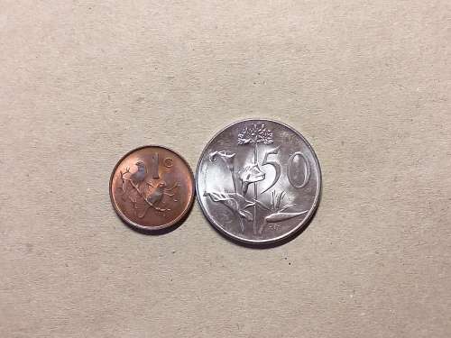 2 x 1966 RSA COINS AFRIKAANS [MS]