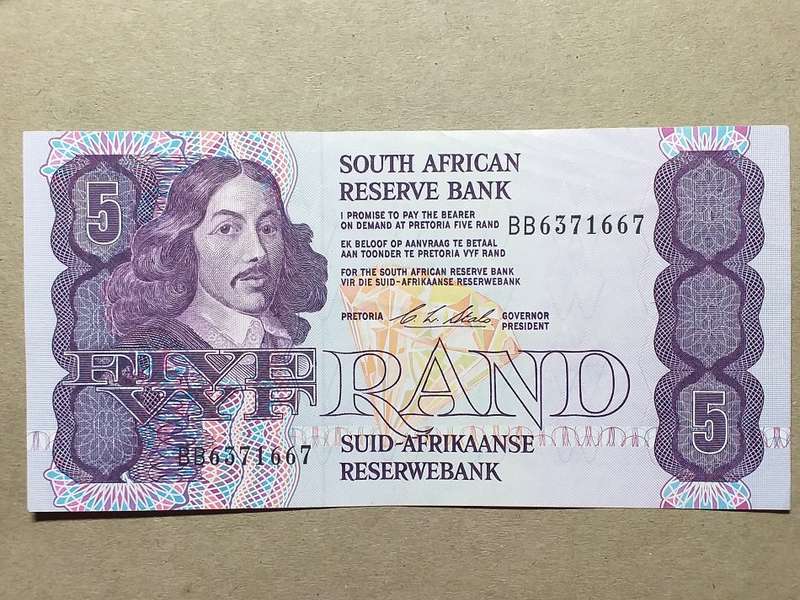 RSA R5 BANK NOTE UNCIRCULATED [C.L. Stals]