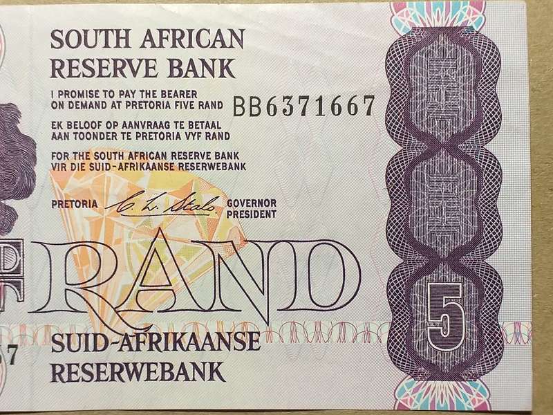 RSA R5 BANK NOTE UNCIRCULATED [C.L. Stals]