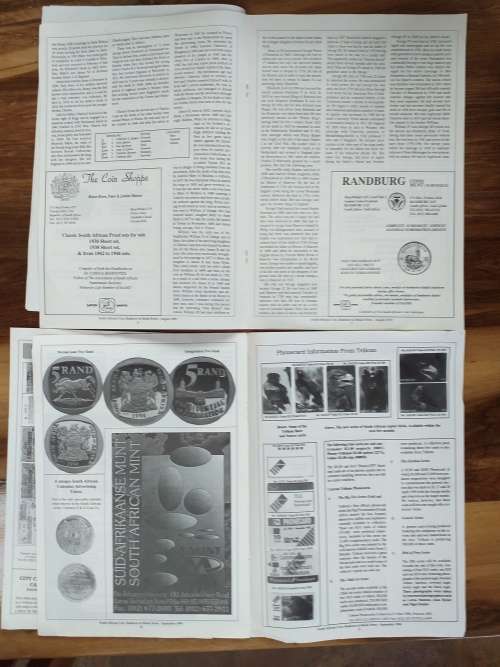 4 x SOUTH AFRICAN COIN, BANKNOTE & MEDAL NEWS [1994/95/96]