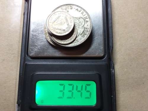 33 g OF SA UNION 50% SILVER COINS
