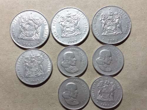 A LOT OF 8 RSA NICKEL COINS
