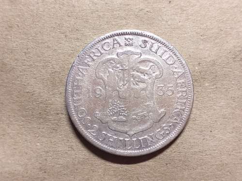 1935 SA UNION SILVER 2 SHILLINGS