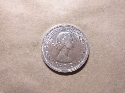 1953 RHODESIA SILVER 1 Crown - Elizabeth II Cecil Rhodes