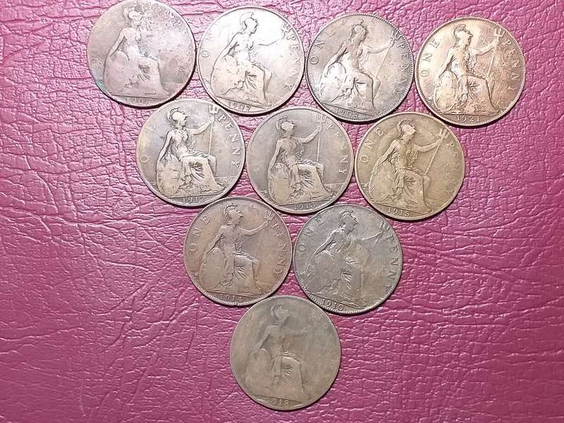 A LOT OF 10 BRITISH PENNIES [Bid per coin to take all]