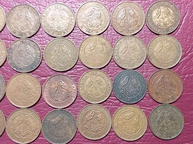 28 x SA UNION ¼ Penny [Bid per coin to take all]