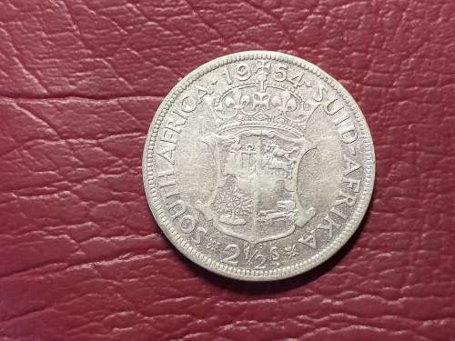 1954 SA UNION SILVER 2.5 SHILLINGS