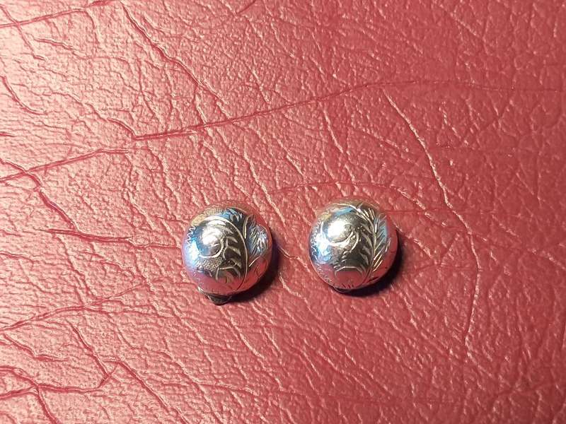 LOVELY GENUINE SOLID STERLING SILVER EARRINGS IN VERY GOOD CONDITION