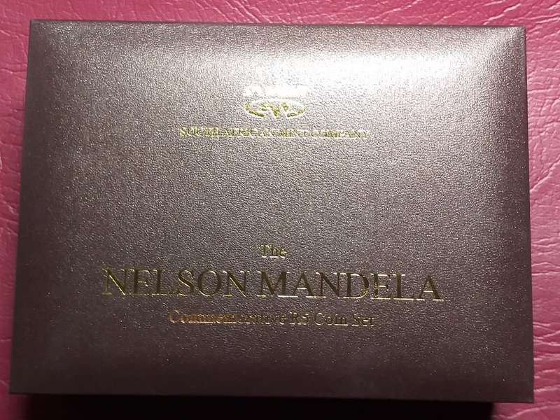 NELSON MANDELA COMMEMORATIVE R5 SET - 2000 Proof Like WITHOUT THE 2008 Lazer Frosted COIN