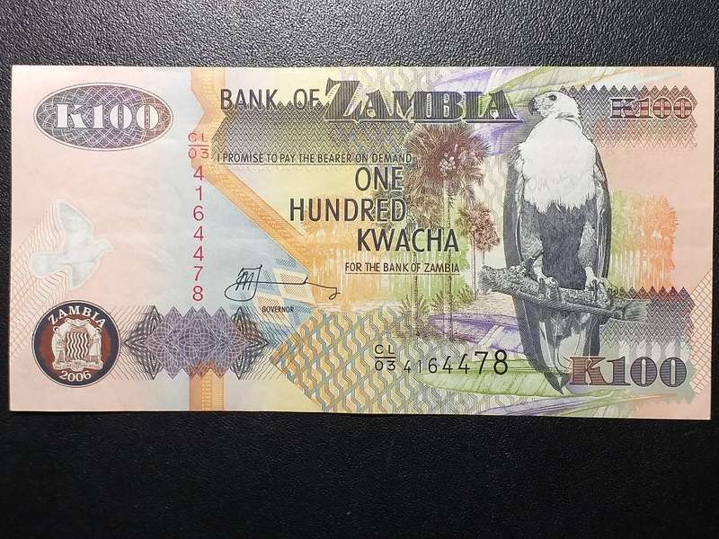2006 ZAMBIA 100 KWACHA NOTE [To my opinion, uncirculated]