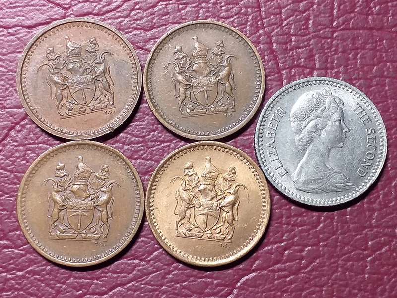 5 COINS FROM RHODESIA
