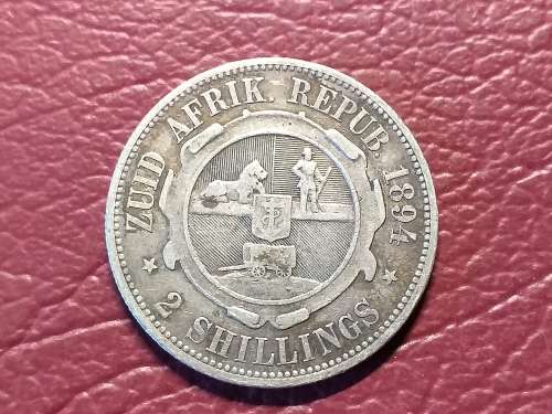 1894 ZAR STERLING SILVER S SHILLINGS