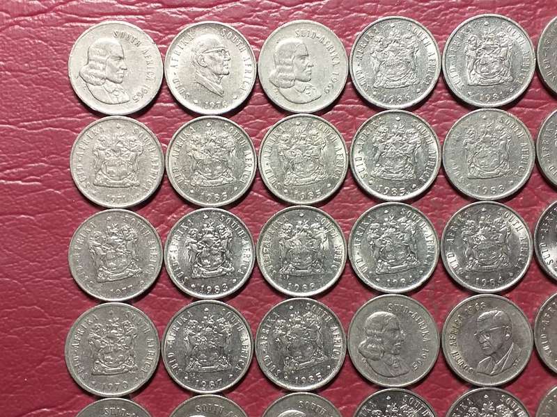 A LOT OF 48 RSA NICKEL 5 CENTS - [Bid per coin to take all]