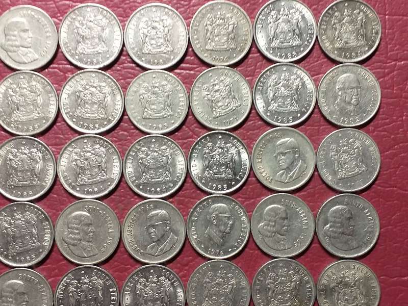 A LOT OF 48 RSA NICKEL 5 CENTS - [Bid per coin to take all]