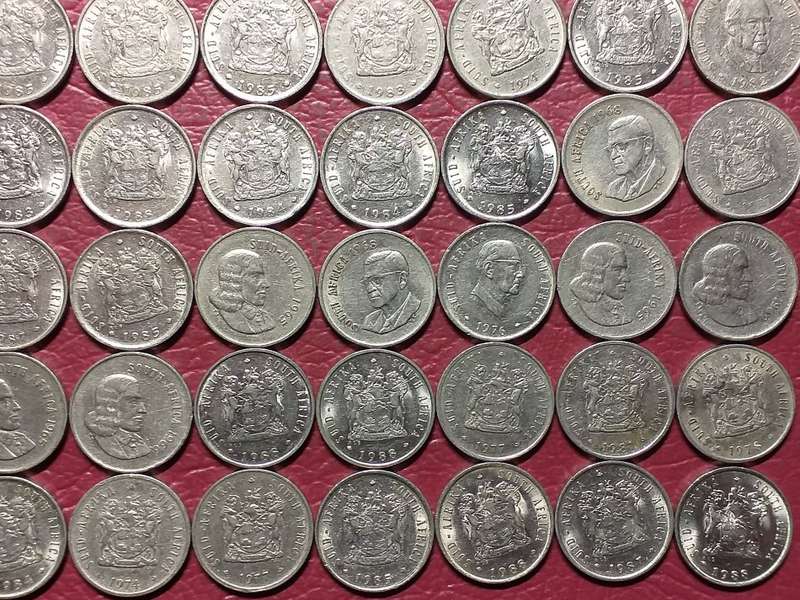 A LOT OF 48 RSA NICKEL 5 CENTS - [Bid per coin to take all]