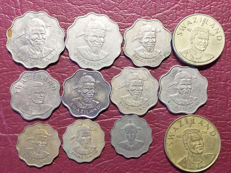 12 x COINS FROM SWAZILAND - [Bid per coin to take all]