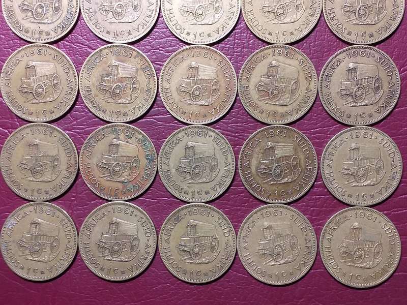 A LOT OF 25 RSA  1 CENTS. [Bid per coin to take all]