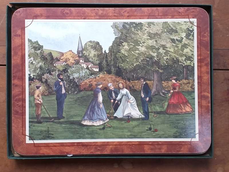 6 x PLACEMATS - NOSTALGIC SPORT -IN ORIGINAL BOX IN EXCELLENT CONDITION - 28,5 cm x 21 cm - A RELIST