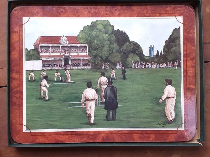 6 x PLACEMATS - NOSTALGIC SPORT -IN ORIGINAL BOX IN EXCELLENT CONDITION - 28,5 cm x 21 cm - A RELIST
