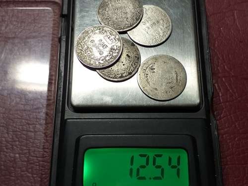 5 x British SCRAP SILVER [92.5%] SIXPENCES - 12,5 gram