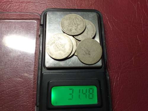 6 x SA UNION SCRAP SILVER [80%] 1 SHILLINGS - 31 gram