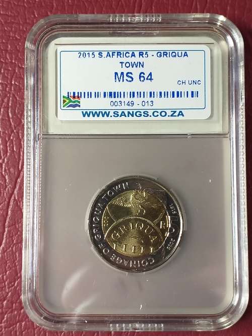 2015 RSA R5 COINAGE OF GRIQUA TOWN - SANGS GRADED MS 64