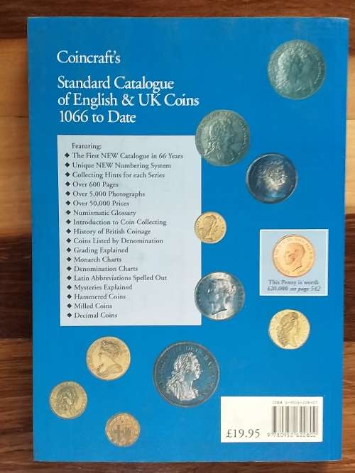 COINCRAFT STANDARD CATALOGUE OF ENGLISH & UK COINS 1066 TO DATE - 621 Pages - Relist of non Payment