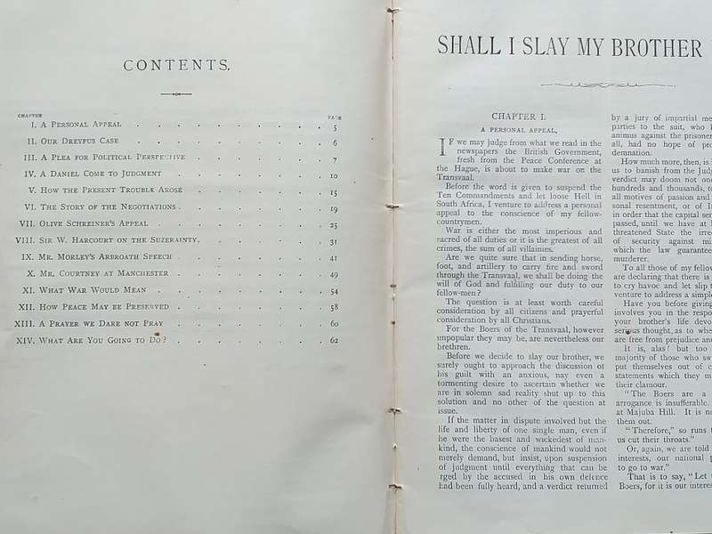 SHALL I SLAY MY BROTHER BOER? BY W.T. STEAD - 64 PAGES