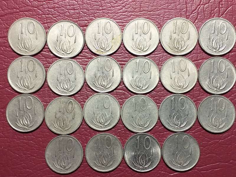 A LOT OF 22 RSA NICKEL 10 CENTS - [Bid per coin to take all]
