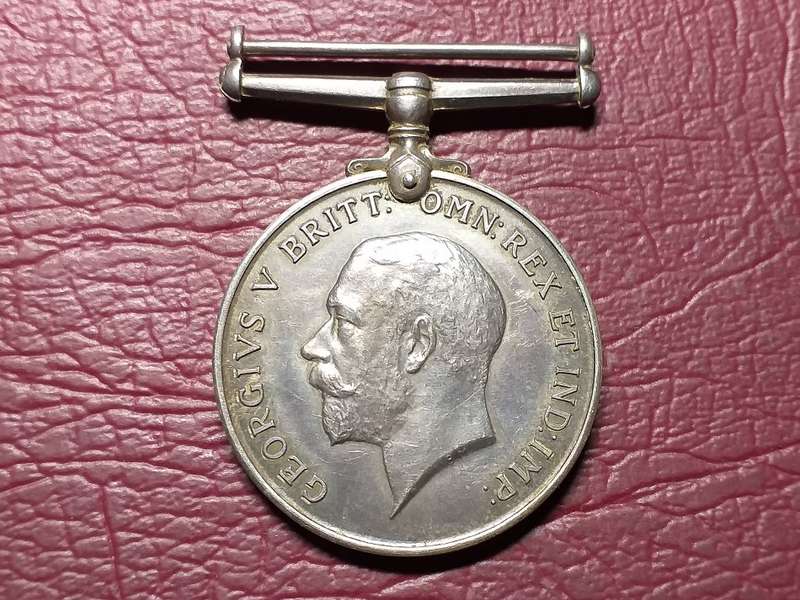 1914 - 1918 British War Silver Medal - MJR. H.C. HUMPHREY.