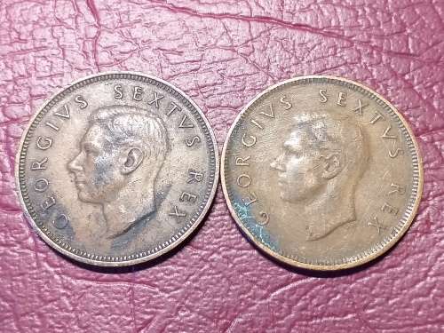 2 x 1952 SA UNION PENNIES - [Bid per coin to take both]