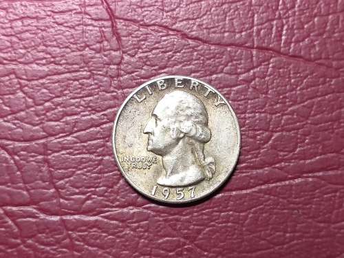 1957 USA SILVER ¼ Dollar "Washington Silver Quarter"
