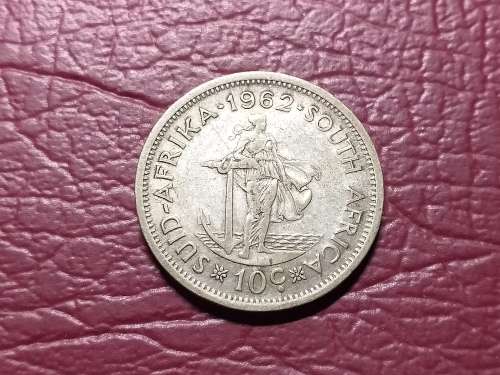 1962 SA UNION SILVER 10 CENTS