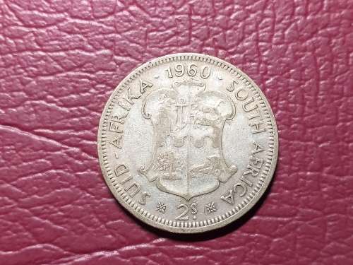1960 SA UNION SILVER 2 SHILLINGS