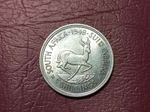 1948 SA UNION SILVER 5 SHILLINGS - [CROWN]