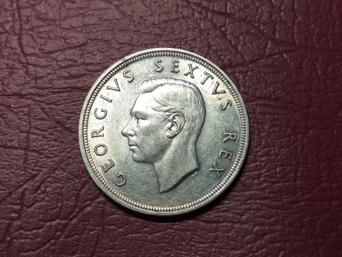 1948 SA UNION SILVER 5 SHILLINGS - [CROWN]
