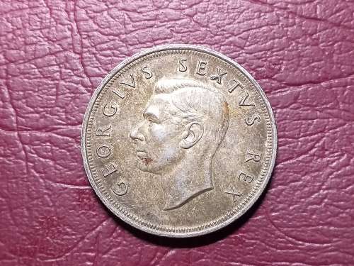 1949 SA UNION SILVER 5 SHILLINGS - [CROWN]