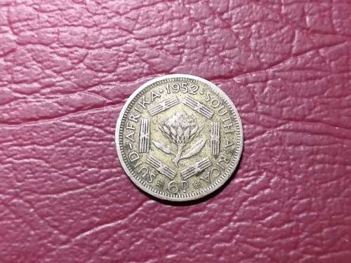 1952 SA UNION SILVER SIXPENCE