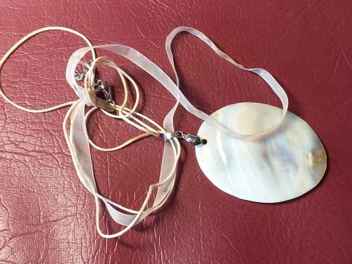 LOVELY MOTHER OF PEARL PENDANT - [64 mm x 52 mm]