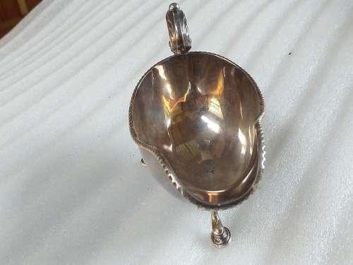 LOVELY SILVER PLATED SAUCE BOWL - [L: 15 cm x 6,5 cm x 8,5 cm]