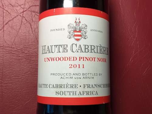 2011 HAUTE CABRIERE 750 ml UNWOODED PINOT NOIR - SEE DESCRIPTION