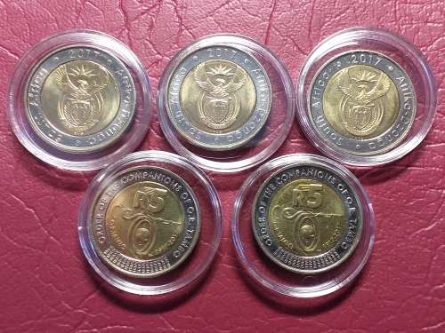 5 x 2017 RSA R5 O.R.TAMBO - ALL MINT STATE - [Bid per coin to take one or more.]