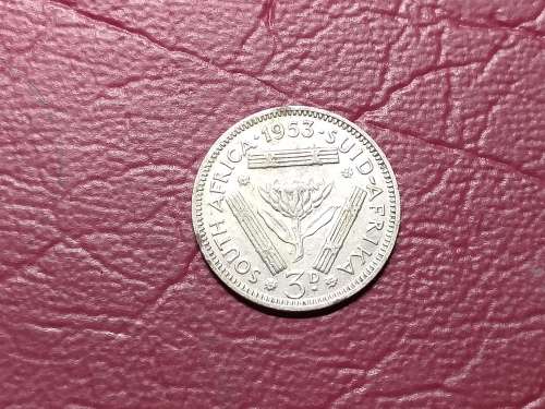 1953 SA UNION SILVER THREEPENCE
