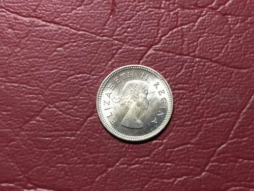 1959 SA UNION SILVER THREEPENCE - Brilliant Uncirculated