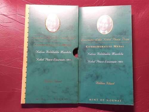 2009 Mandela Nobel Laureate .925 Silver Troy Oz Commemorative Robben Island MEDAL CAPSULED IN FOLDER