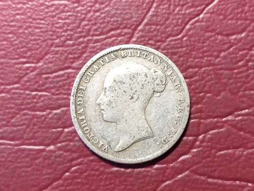 1846 BRITISH STERLING SILVER 6 Pence - Victoria