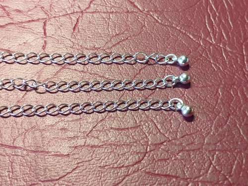 LOVELY STERLING SILVER CHAINS WITH CLASPS TO USE ON NECKLACE OR BRACELET - [One bid for all.]