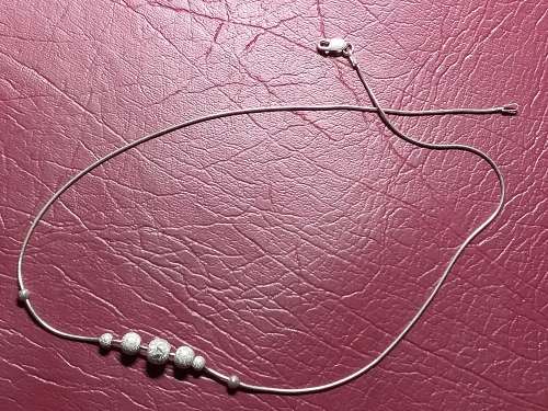 LOVELY GENUINE SOLID STERLING SILVER NECKLACE WITH ITALIAN CLASP IN VERY GOOD CONDITION