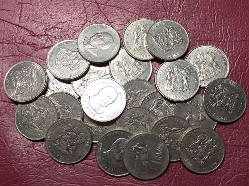 A LOT OF 25 RSA NICKEL R1 COINS - [Bid per coin to take all.]
